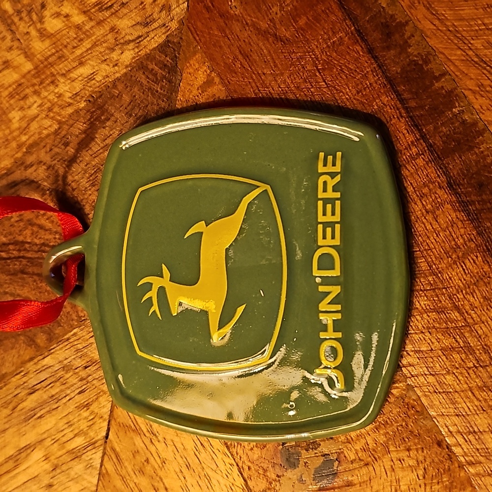 John Deere christmas ornament logo